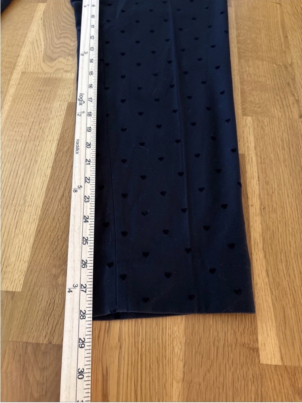 Talbots Hampshire Ankle Pants Size 12 Black Flocked Heart Print Career Preppy - Picture 13 of 14